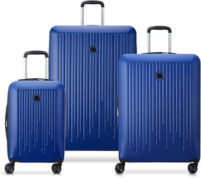 DELSEY Paris Christine Hardside Expandable Luggage Set of 3, Polycarbonate Hardshell Suitcases with 360° Spinner Wheels, Lightweight and Durable Travel Luggage, Scratch-Resistant Exterior,Klein Blue على Amazon.ae - متتبع الأسعار