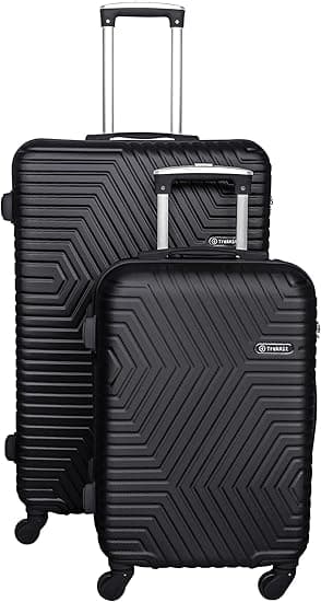 Suitcase Luggage Set of 2 Pieces – 20/28 inches (30kg + 7kg) HardSide Suitcase 2 Pieces Luggage for Travel - ABS Material with 4 Wheels Spinner (Set of 2, Black) on Amazon.ae - Price Tracker