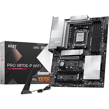 MSI PRO X870E-P WiFi Motherboard, ATX - Supports AMD Ryzen 9000/8000 / 7000 Processors, AM5-60A SPS VRM, DDR5 Memory Boost (8200+ MT/s OC), PCIe 5.0 x16 & 4.0 x16, M.2 Gen5, Wi-Fi 7, 5G LAN on Amazon.ae - Price Tracker