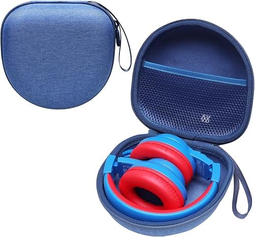 Kids Headphones Case Compatible with iClever BTH12 / HS19 / BTH26 / JoySpark-T5 / Candy Bila BH03 / EarFun/IMYB/MIDOLA MD-B01 / noot Products Foldable Kids Headphones, Blue (Case Only) على Amazon.ae - متتبع الأسعار