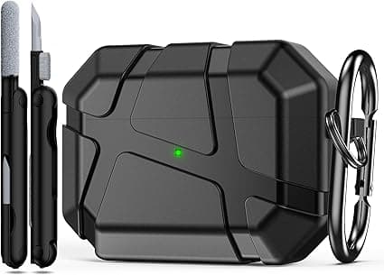 R-Fun for AirPods Pro 3 Case, Shockproof Silicone Protective Case, Compatible with AirPods Pro 3rd Generation, with Hard Shell Design & Scratch Protection, Front LED Visible with Carabiner, Black on Amazon.ae - Price Tracker