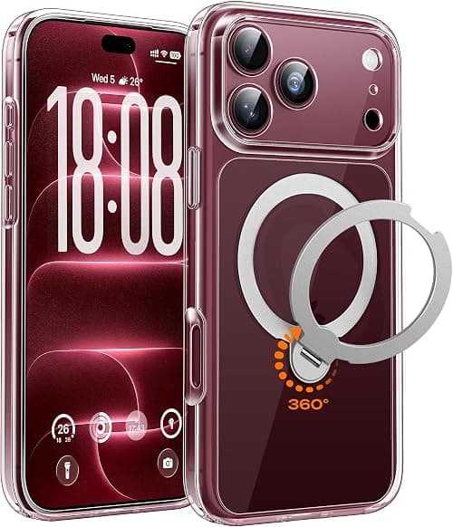 TOCOL for iPhone 18 Pro Max Case with 360° Magnetic Stand, Clear على Amazon.ae - متتبع الأسعار