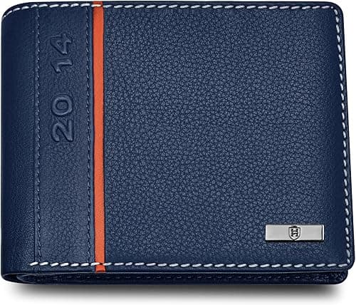 Hornbull Men's Stella Genuine Leather RFID Blocking Wallet (Navy) on Amazon.ae - Price Tracker