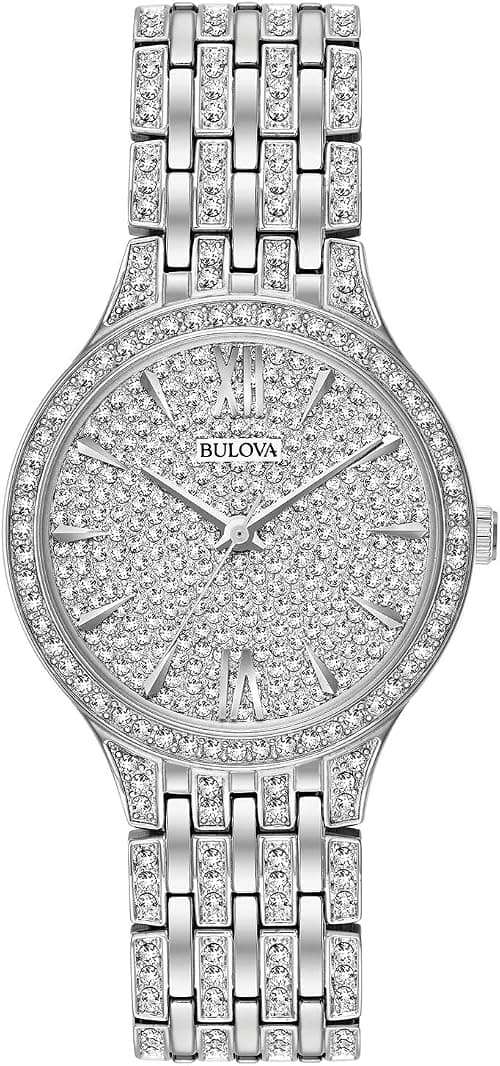 Bulova Ladies Crystal Phantom Watch, Crystal Phantom, Phantom Quartz Silver-Tone Stainless Steel Bracelet on Amazon.ae - Price Tracker