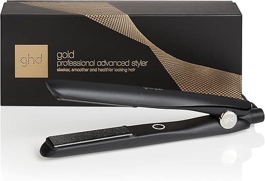 ghd Gold Professional Hair Straightener No Extreme Heat Ceramic Floating Plates Soft Gloss Coating Frizz Free 30 Second Heating Uk Plug on Amazon.ae - Price Tracker