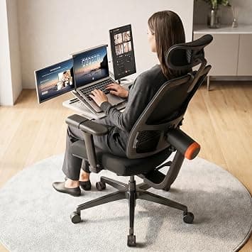 DROGO Ergonomic Office Chair for Work from Home | High Back Mesh Computer Chair with Adaptive Lumbar Support, 4D Armrest, Adjustable Headrest, Recline | Executive Desk Chair for Office With Tray on Amazon.ae - Price Tracker