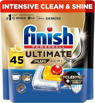 Finish Powerball Ultimate Plus Dishwasher Detergent, Lemon Scent, 45 Tabs on Amazon.ae - Price Tracker