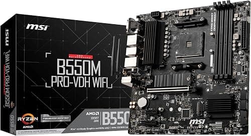 MSI B550M PRO-VDH WiFi ProSeries Motherboard (AMD AM4, DDR4, PCIe 4.0, SATA 6Gb/s, M.2, USB 3.2 Gen 1, Wi-Fi, D-SUB/HDMI/DP, Micro-ATX على Amazon.ae - متتبع الأسعار