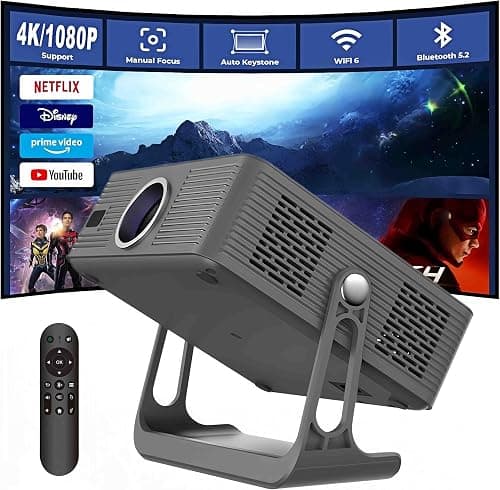 Wireless Projector with Bluetooth and Auto Keystone Correction, 1080P Portable Mini Movie Projector Compatible with Smartphone/HDMI/USB, Home Theater & Outdoor Projector for Bedroom Camping on Amazon.ae - Price Tracker