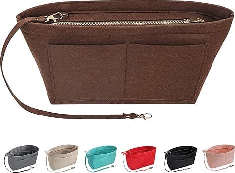 Soyizom Felt Handbag Organiser Purse Organiser Felt Insert Bag Organisers Multi Pockets Tote Bag in Bag for Women,Coffee-L on Amazon.ae - Price Tracker