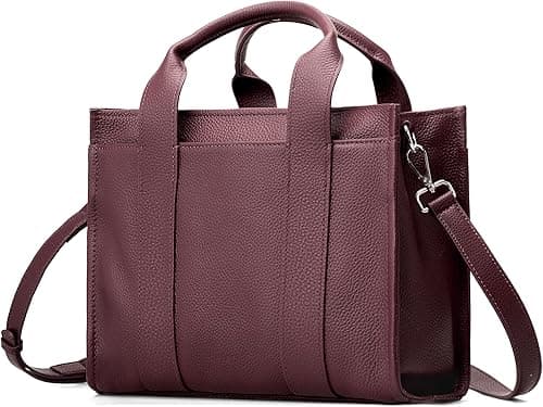 befen Genuine Leather The Essential Small Tote Bag for Women with Zipper, Women's Designer Satchel Crossbody Handbags on Amazon.ae - Price Tracker