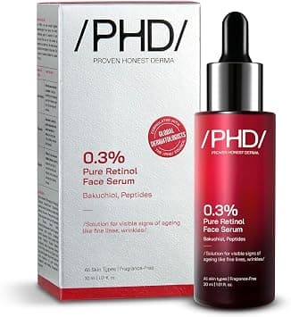 /PHD/ 0.3% Retinol Face Serum with Bakuchiol & Peptides | Retinol Serum for Face Anti Aging & Wrinkles | Night Serum for Men & Women | Reduces Fine Lines | For Younger-looking Skin | For Oily, Dry على Amazon.ae - متتبع الأسعار
