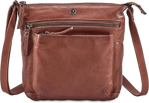 COCHOA Women's Real Leather Small Triple Zip Crossbody Bags Purse Travel Bag on Amazon.ae - Price Tracker