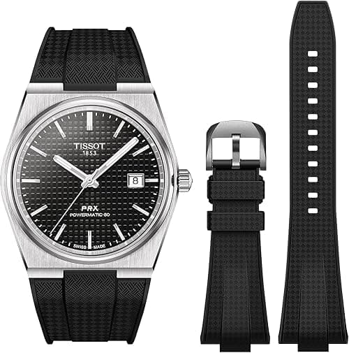 Strap for Tissot PRX Watch,Soft Liquid State Silicone Band for Tissot PRX Powermatic 80,12mm Men Women Replacement Bands for Tissot PRX Series Watch 40mm on Amazon.ae - Price Tracker