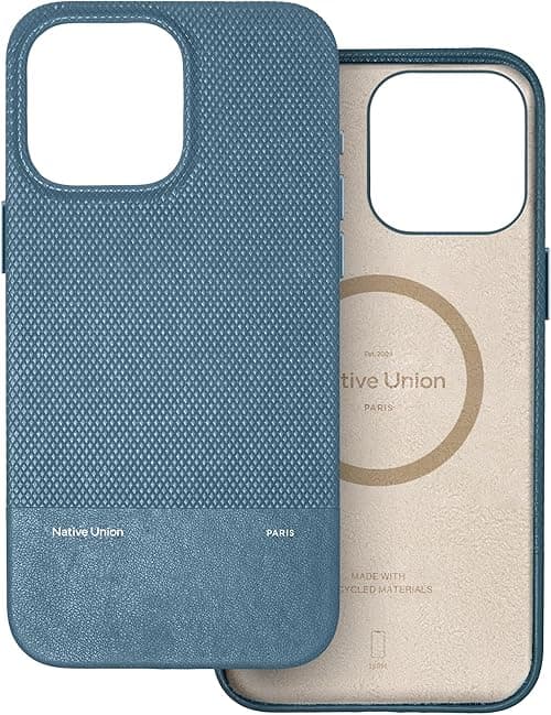 Native Union (RE) Classic Leather Case w/Magsafe for Apple iPhone 16 Pro Max 6.9" 2024| Italian Leather from Recycled Materials, 6-Ft Drop & Scratch Protection, Raised Edges, Wireless Charging - Navy on Amazon.ae - Price Tracker