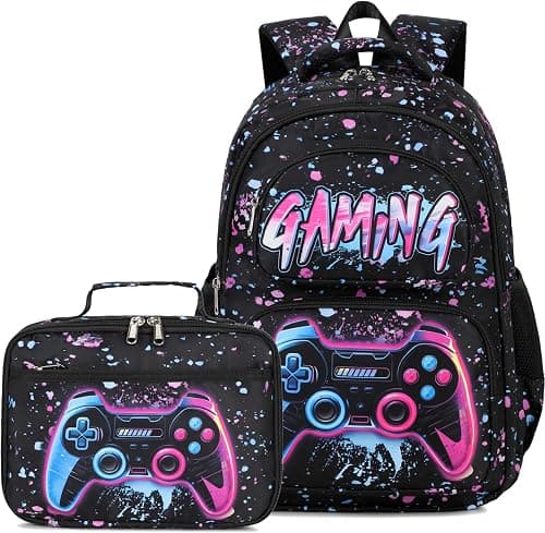 Kids Backpack Boys Girls Backpack with Lunch Box Kindergarten Elementary Middle School Bookbag Toddler Teens 4-14 on Amazon.ae - Price Tracker