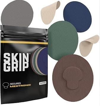 Skin Grip CGM Sensor Patches Compatible with Medtronic Guardian (20-Pack), Waterproof & Sweatproof for 10-14 Days, Pre-Cut Adhesive Tape, Continuous Glucose Monitor Patch, Basics Pack on Amazon.ae - Price Tracker