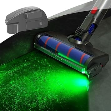Vacuum Cleaner Dust Detection Light, Green Light Attachment Suitable for Dyson Shark Bissell, Reveal Micro Dust Display Pet Dog Cat Hair, Upgrade Vacuum Accessories Universal Lamp - متتبع أسعار Amazon.sa