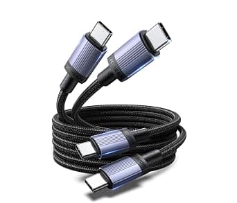 UGREEN Type C Cable 1M 2Pack, 240W Super Fast Charging USB C Cable Braided | Wide compatible for laptop/tablet/phone,Good value,Certified safe battery protection,High-End Aluminum Alloy,Eco-friendly on Amazon.sa - Price Tracker
