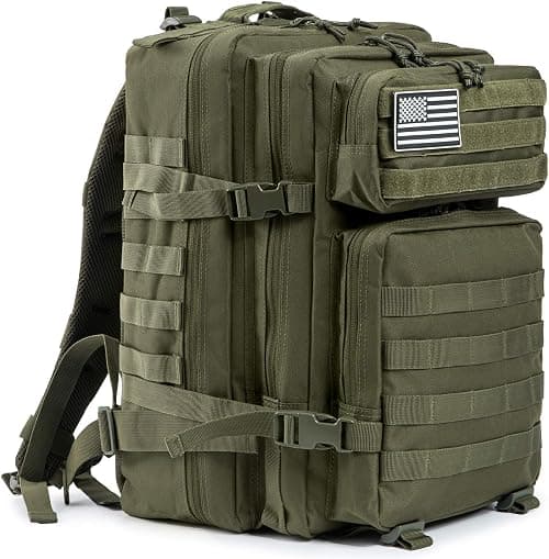 QT&QY 45L Military Tactical Backpacks Molle Army Assault Pack 3 Day Bug Out Survival Bag Hiking Treeking Rucksack على Amazon.ae - متتبع الأسعار
