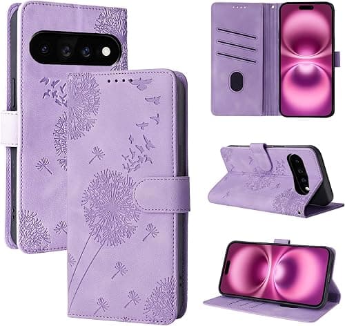Mobile Phone Case for 5G 6.3 Inch Dandelion PU Leather Flip Case Wallet Case Magnetic Mobile Phone Case for 5G 6.3 Inch Purple on Amazon.ae - Price Tracker