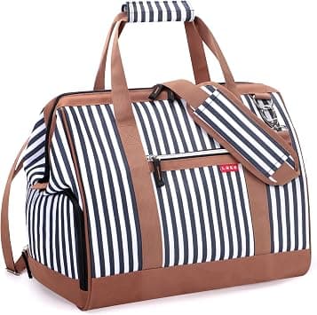 Tokokimo Duffle Bag for Women, Travel Duffel Bag with Shoe Compartment, 33L Luggage Bag for Overnight Trips, Carry On Duffel Bag for Sports Gym, Stripe on Amazon - Best Deal Finder