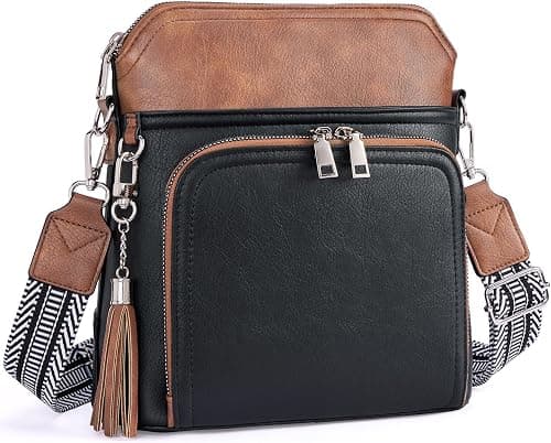 Crossbody Purse for Women, Elegant Vegan Leather Medium Crossbody Wallet Bag for Travel Women, Adjustable Shoulder Strap Thick Crossbody Handbags, Boho Fashion Shoulder Bags Gifts for Women on Amazon.ae - Price Tracker