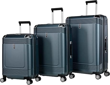 Eminent Hard Shell Suitcase Makrolon Fashion Trolley Luggage Set with TSA Approved Combination Lock and 4 Quite 360° double spinner wheels, KK10 (Set of 3, Graphite) on Amazon - Best Deal Finder