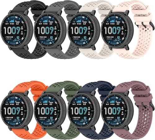 Pack of 8 silicone wristbands for Amazfit Active Max/Balance 2 wristband on Amazon.ae - Price Tracker