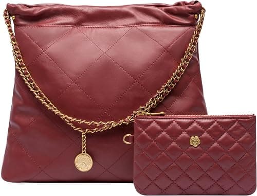 Quilted Leather Tote Bag for Women Large Shoulder Handbags Travel Work Purse on Amazon.ae - Price Tracker