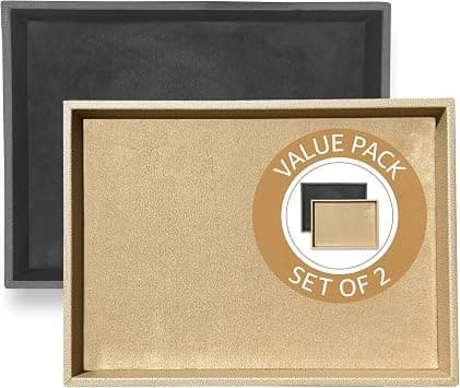LEART Valet Tray for Men & Women – Leather Tray Organizer | Bedside, Nightstand, Office Desk Organizer Tray | Catchall Tray (Deal Pack of 2 - Black & Cream) on Amazon.ae - Price Tracker
