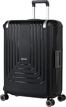 Eminent Checked Luggage 26 Inches – Polypropylene Hard Case Luggage Sets with 4 Double Spinner Wheels TSA Lock (Checked Luggage 26-Inch, Black) على Amazon.ae - متتبع الأسعار