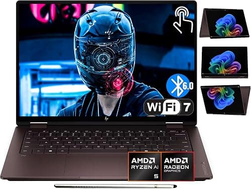 HP OmniBook X Flip 2-in-1 Copilot+ AI Laptop, 14" 2K OLED Touchscreen, AMD Ryzen AI 5 430 Upto 50 Tops(2026), 16GB LPDDR5X, 512GB SSD, Wi-Fi 7, Bluetooth 6.0, w/Stylus, Win11 H on Amazon.ae - Price Tracker