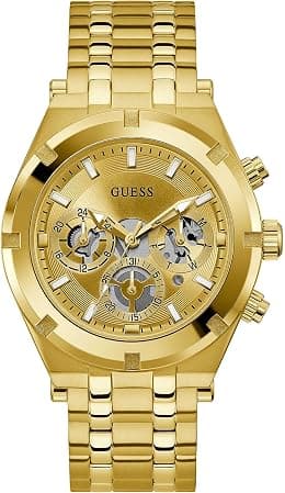 GUESS Men's Sport Multifunction 44mm Watch – Gunmetal & Blue Dial with Gunmetal Stainless Steel Case & Bracelet - Amazon.ae Price Tracker