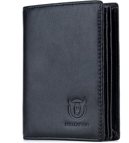 BULLCAPTAIN Large Capacity Genuine Leather Bifold Wallet/Credit Card Holder for Men with 15 Card Slots QB-027, Black, Small, Retro on Amazon.ae - Price Tracker
