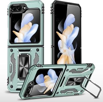 Slide Camera Cover for Samsung Galaxy Z FLIP 6,Kickstand with Built-in 360° Rotate Magnetic Ring Stand Shockproof Protective Armor Cover,Green on Amazon.ae - Price Tracker