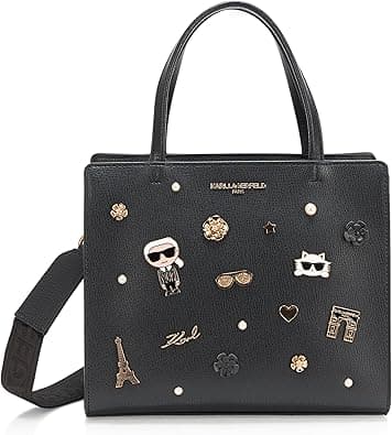 KARL LAGERFELD Paris Women's Maybelle Printed Satchel, Black Multi, One size on Amazon.ae - Price Tracker