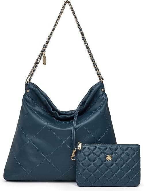 Quilted Leather Tote Bag for Women Large Shoulder Handbags Travel Work Purse on Amazon.ae - Price Tracker