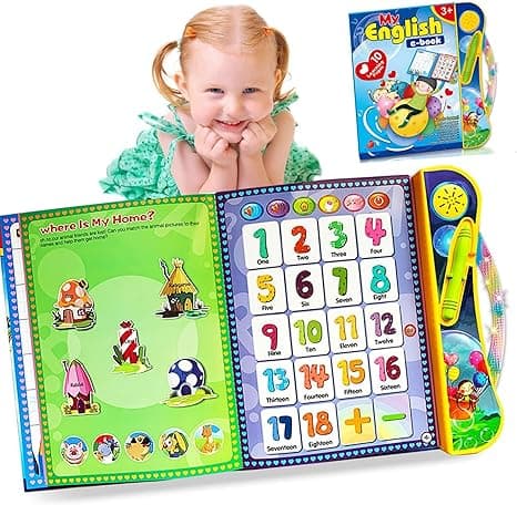 ABS Interactive Electronic Learning Books ,Doodle Whiteboard,USB Charging, Touch & Read Electronic Educational Book with Sound, Early Learning Toy for 1-6 Year Olds on Amazon.ae - Price Tracker