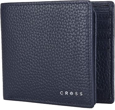 Cross Navy Men's Wallet Stylish Genuine Leather Wallets for Men Latest Gents Purse with Card Holder Compartment (AC1288799_3-5) on Amazon.ae - Price Tracker