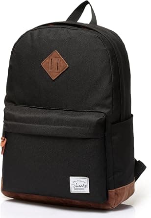 VASCHY Backpack for Men Women, Classic Water-resistant Lightweight Backpack for Travel School Casual Daypack Fits 15.6 Inch Laptop - Amazon.sa Price Tracker