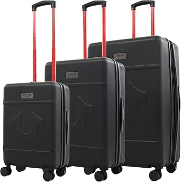 True Religion 3 Piece Luggage Sets, Hardshell Suitcase Set, BLACK, 22", 26.5" & 30.5", True Religion Molded U 3-piece Hardside Spinner Luggage Set – 22", 26.5" & 30.5" on Amazon.ae - Price Tracker