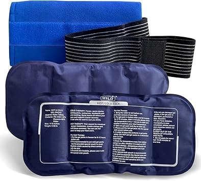 WILD+ Ice Bag for Injuries, Knee Ice Pack-2pcs, Reusable Ice Bag for Pain Relief, Hot Cold Compress Gel Ice Pack, Cold Pack for Ankle and Foot, Velcro Ice Pack for Shoulder, Neck, Back, Knee on Amazon.ae - Price Tracker