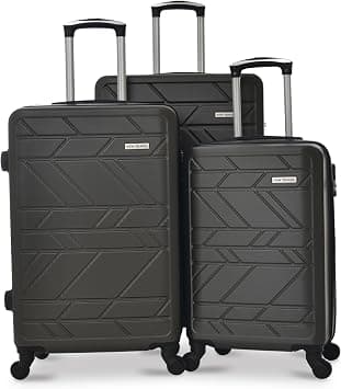New Travel 4 Wheels Set of 3 Trolley Bags, Hard Case ABS, 360º Wheeling Carry on & Check-in Luggage for Men & Women, Suitcase for Travel, Trolley Bags for Travel, BR1255/3P (D Grey) on Amazon.sa - Price Tracker