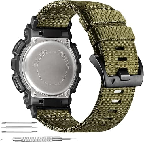 Abanen Rugged Nylon Watch Band for Casio gshock DW-5600/8900, Adjustable Sports Wrist Strap for GA-100/GW-B5600/GB-5600 /GW-6900 on Amazon.sa - Price Tracker