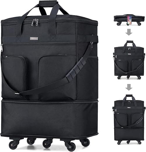 Hanke Suitcases with Wheels Expandable Foldable Luggage Bag Collapsible Rolling Travel Duffel Bag without Telescoping Handle on Amazon.sa - Price Tracker