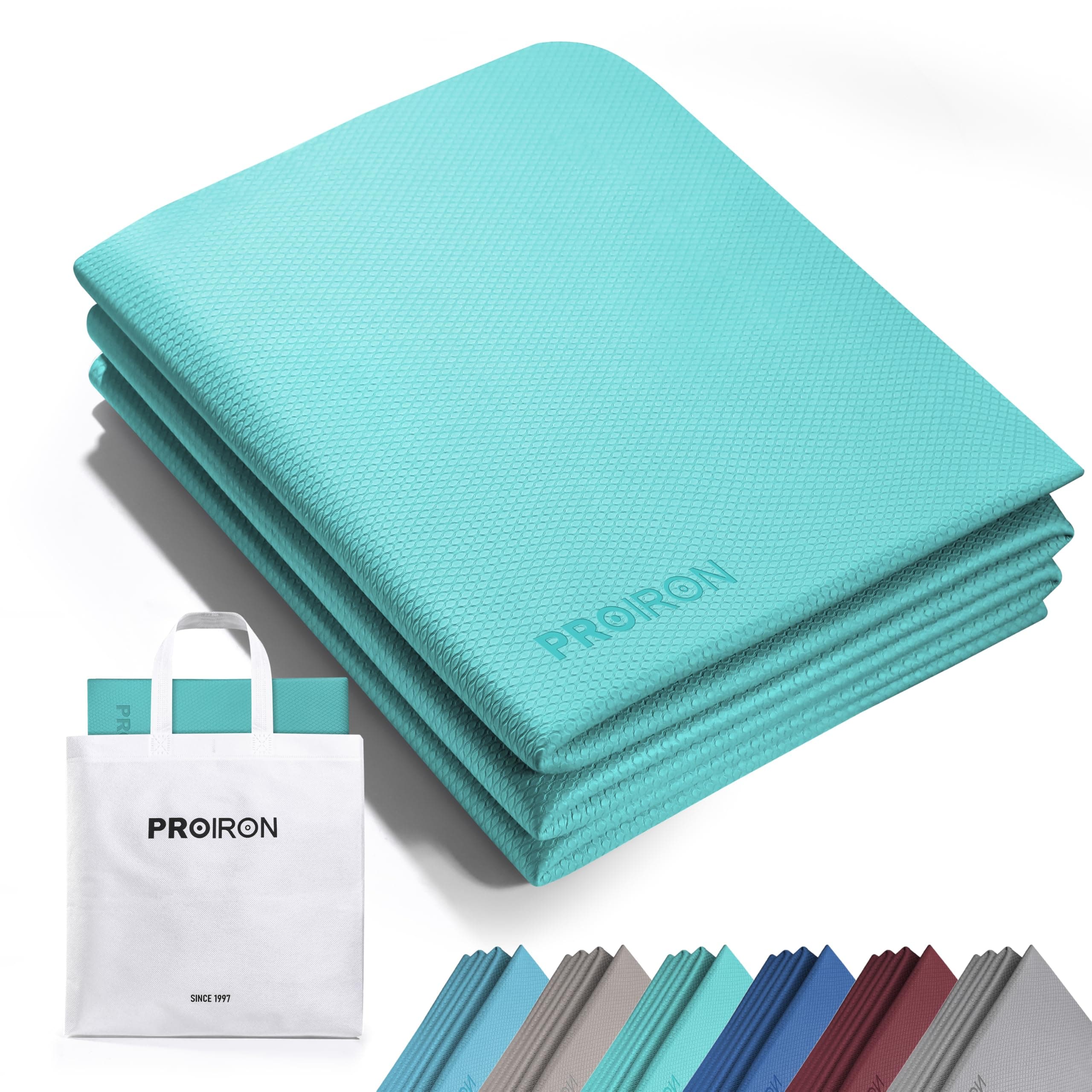 PROIRON Yoga Mat Folding Travel Yoga Mat TPE Eco-friendly Non Slip Double-Sided Exercise Mat Foldable Easy to Carry to Class Beach Park Travel Picnics 6 mm Thick on Amazon.ae - Price Tracker