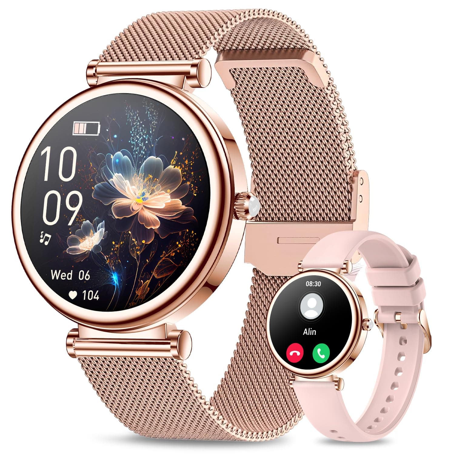 Smart Watches For Women(Make/Answer Call),1.27" Activity Fitness Tracker Smartwatch For Android iOS 100+ Sport Modes Blood Pressure/Heart Rate/Sleep Monitor/Pedometerstep IP67 Waterproof -Rose Gold on Amazon.ae - Price Tracker