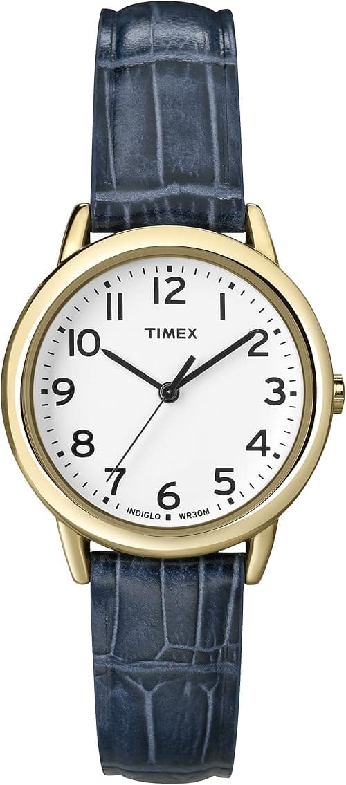 Timex Women's Easy Reader Leather Strap 30mm Watch on Amazon.ae - Price Tracker