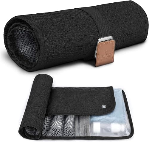 Toiletry Bag for Men, Travel Dopp Kit, Water-Resistant Bathroom Roll Organizer for Shaving Kit, Hygiene, Toiletry Accessories on Amazon - Best Deal Finder